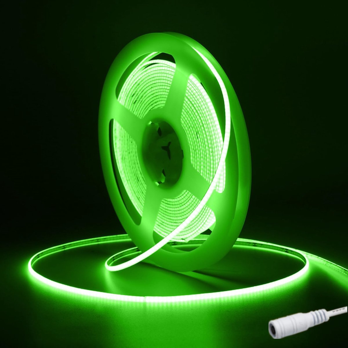 LED Strip Licht COB Groente, Tayire 5m Super Heldere LED Lint 480LEDs/m COB-ledband CRI90+ 2.7mm Ledstrip voor FPV Auto Decoratie & DIY(geen voedingsadapter)