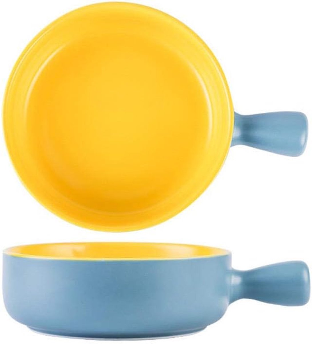 Gebakken Rijstkom Keramische Magnetron Oven Speciale Salade Bowl Bakken-Blauw B