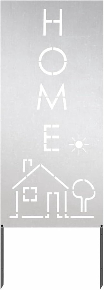Tuin, terras, balkon, zilver, 50 x 140 cm, roestvrij staal, inkijkbescherming, metaal, inkijkbescherming, tuindecoratie, omheining voor tuin, terras, balkon876340