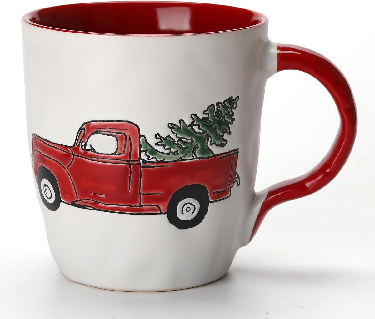 Kerstmis Beker, Grote Koffiebeker 500ml, Kerstbeker Keramiek, Grote Beker, Winterbeker, Kerstbeker Theebekerken voor Koffie Thee Melk Kerstmis Verjaardagsgeschenken