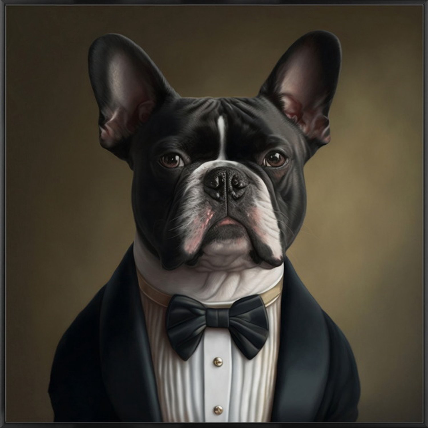 Poster in frame hond in pak 50x50cm