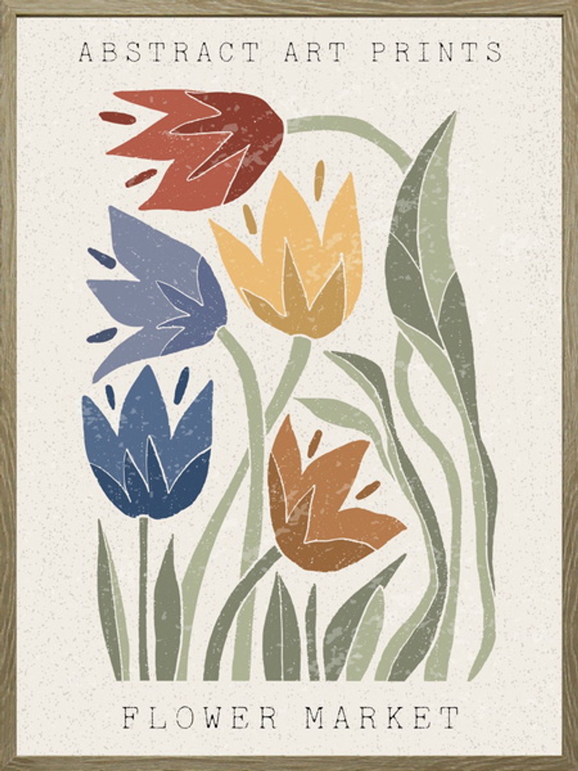 Poster in frame floral 45x60cm