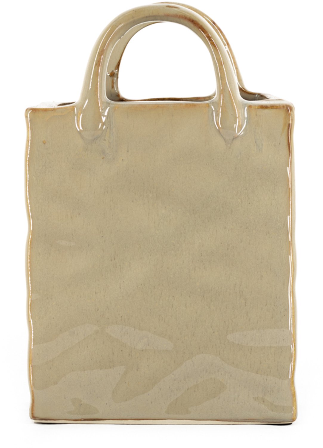 Aardewerk vaas Shopper L beige