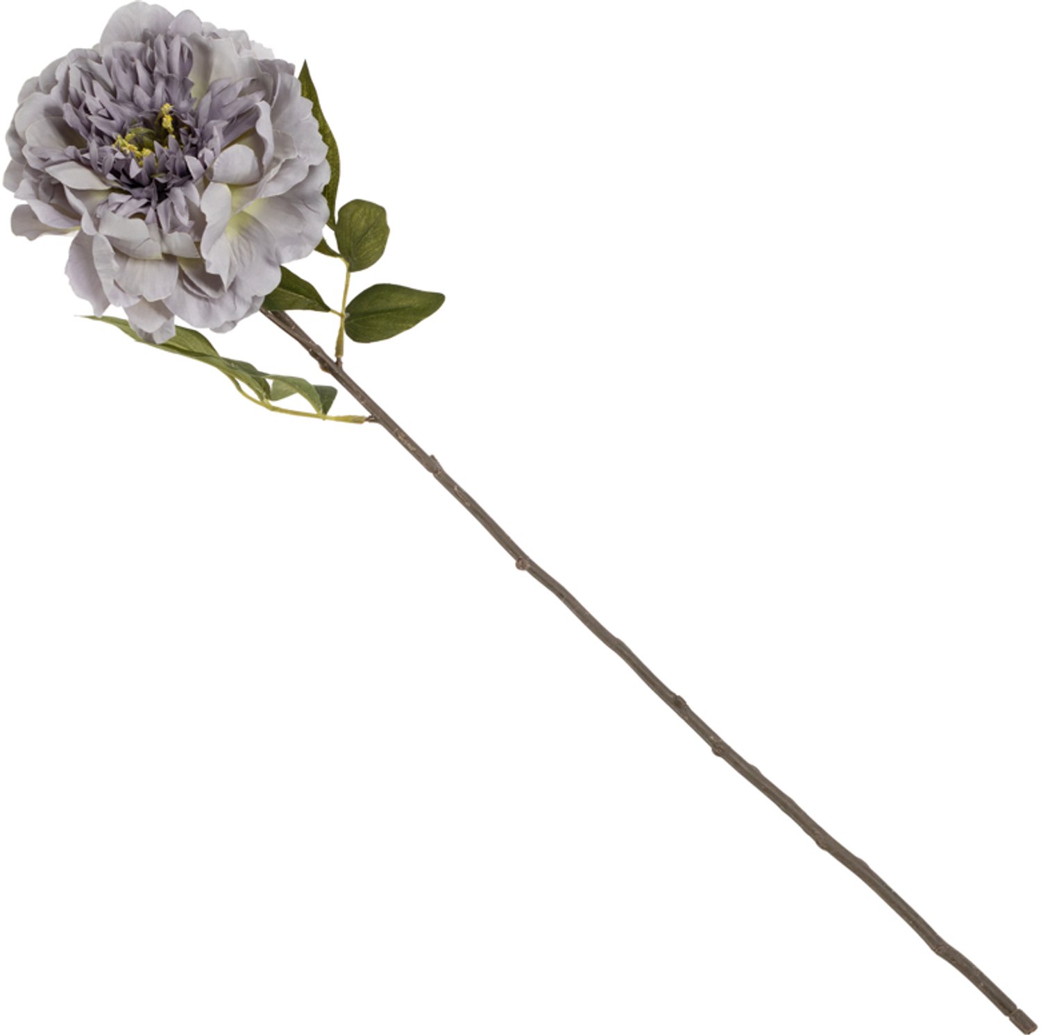 Kunstbloem pioen 72cm grijs
