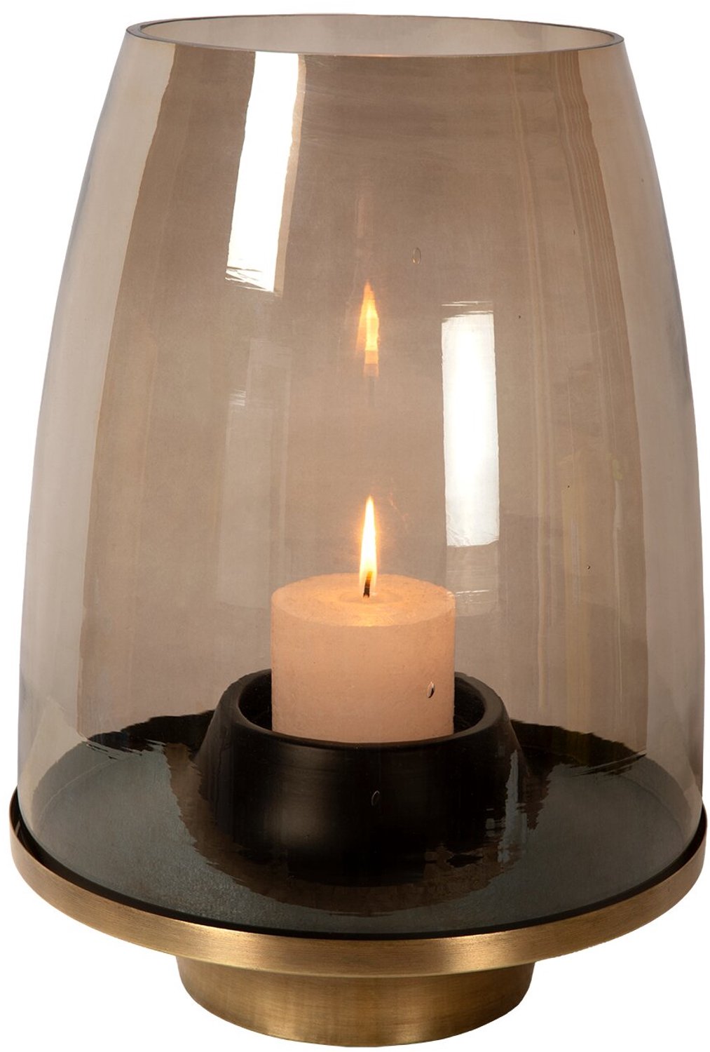 Atmooz Renzo L Kaarsenhouder - Medium Theelichthouder - Handgemaakt - Natuurlijke Muurlamp-stijl Tafeldecoratie - Landelijk Windlicht - Beige/Naturel Bruin