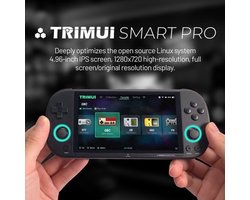 Draagbare Spelconsole - Grijs - 4.96 Inch IPS Scherm - 9000+ Retro Games - Bluetooth - 64G Opslag