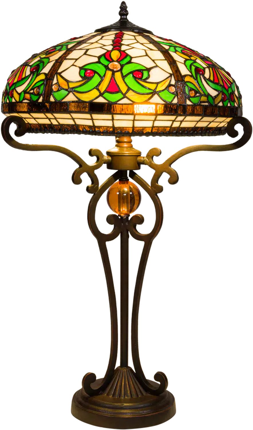 Tiffany tafellamp Floraal Rankenpatroon H 70 cm | RORUVERA