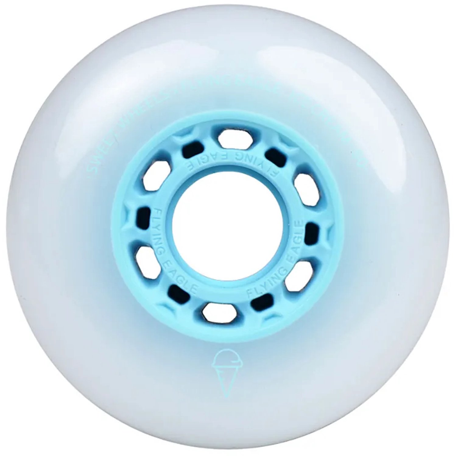 Flying Eagle Ice Cream Schaatswielen Zilver 80 mm