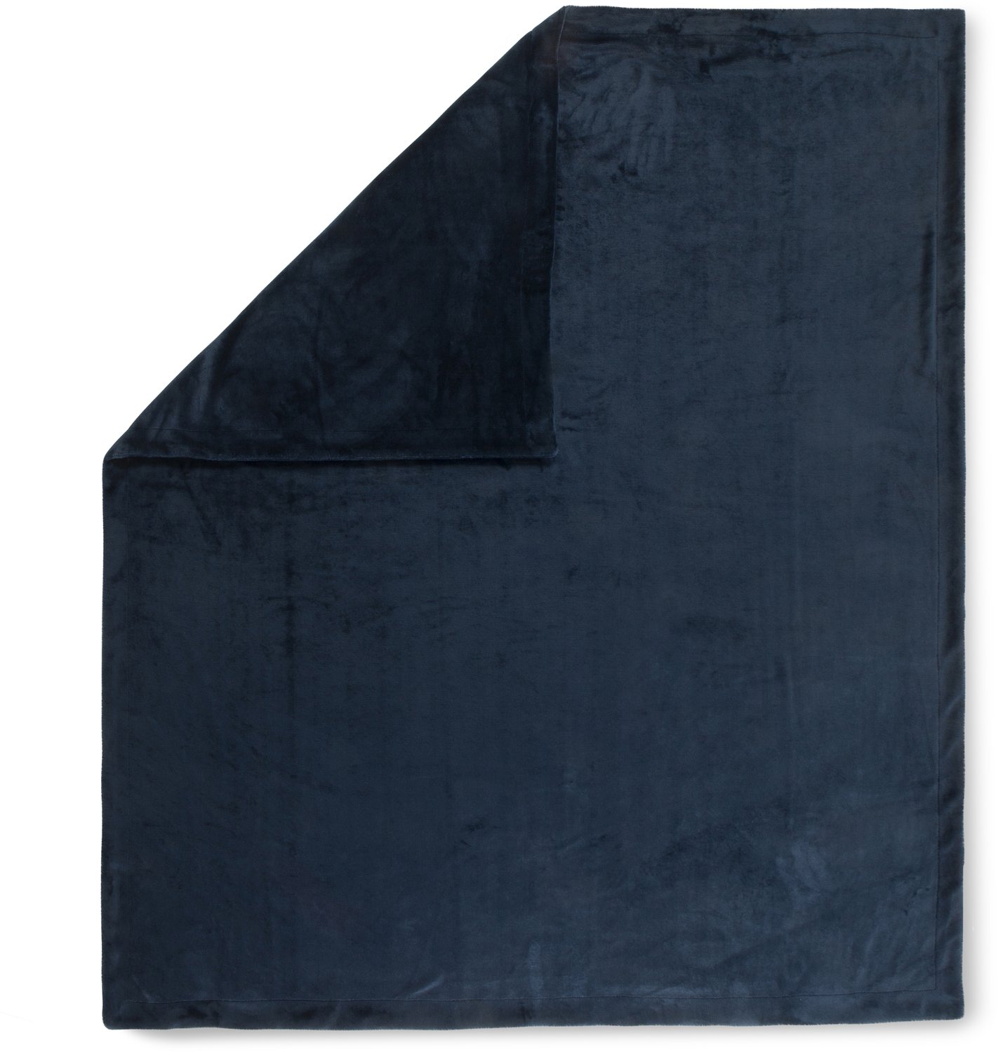 Hip plaid effen kleur - 160x180 cm - Donkerblauw - 100% Polyester flanel