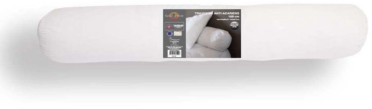 Duraxl Bolster kussen - Polyester - 30 x 140 cm - Wit