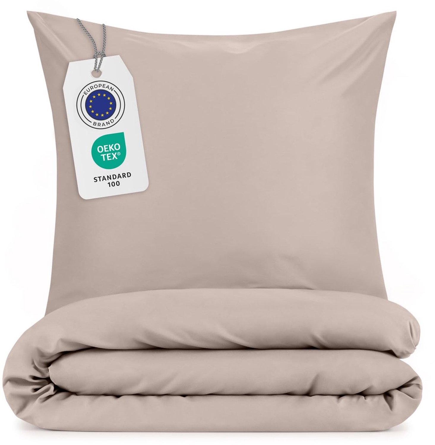 Duraxl Dekbedovertrek set - Microvezel - 155 x 200 cm - Taupe