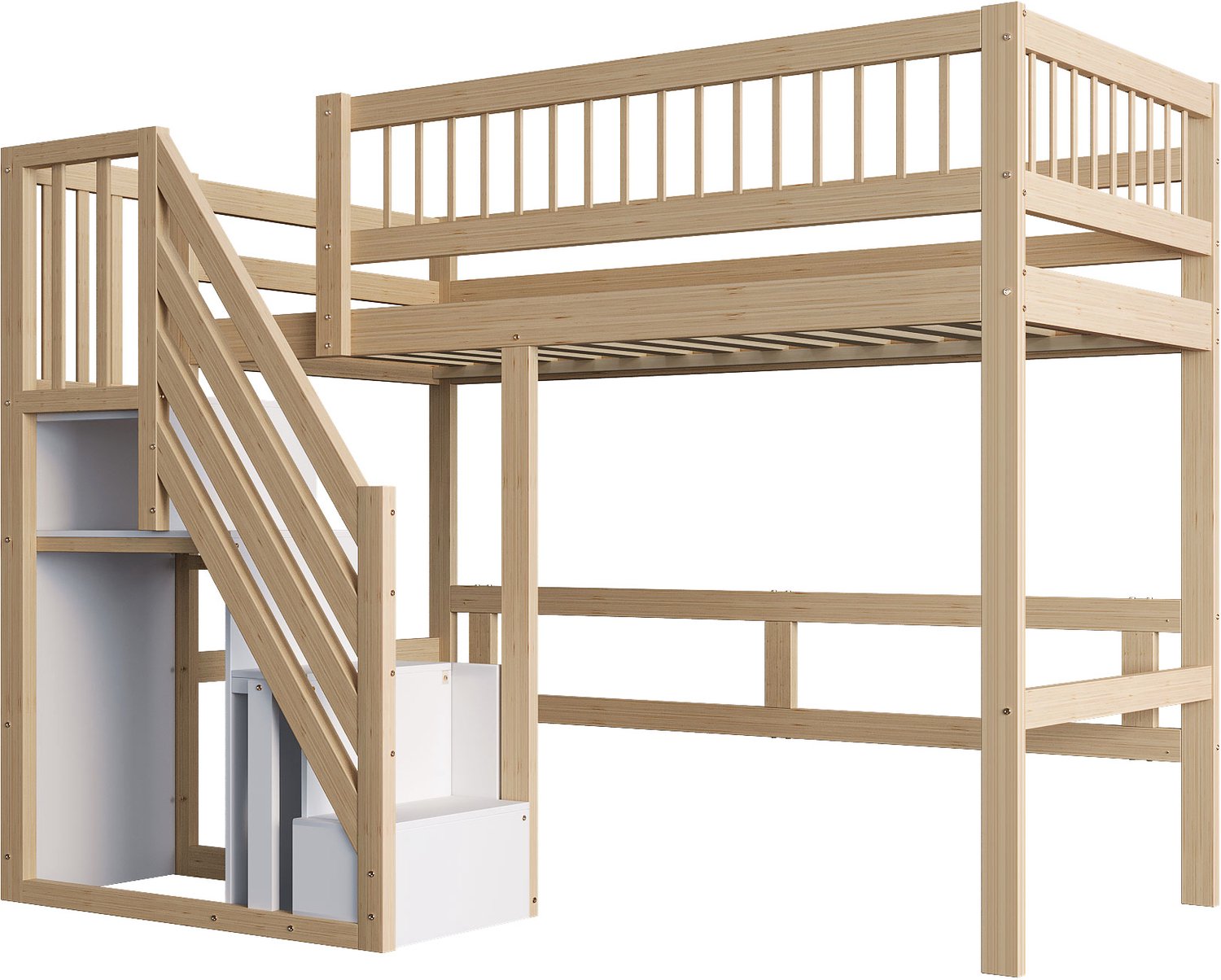 Zubaliya Bedframe - 90 x 200 cm - Naturel - hout