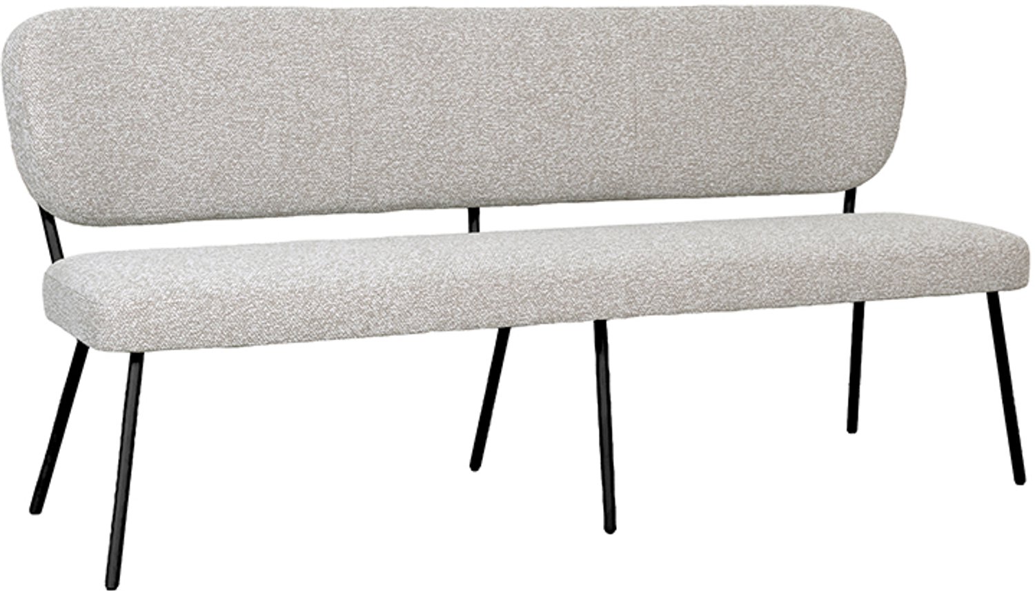 LABEL51 Singapore Eetkamerbanken - Naturel - Royal Stof - 160 cm