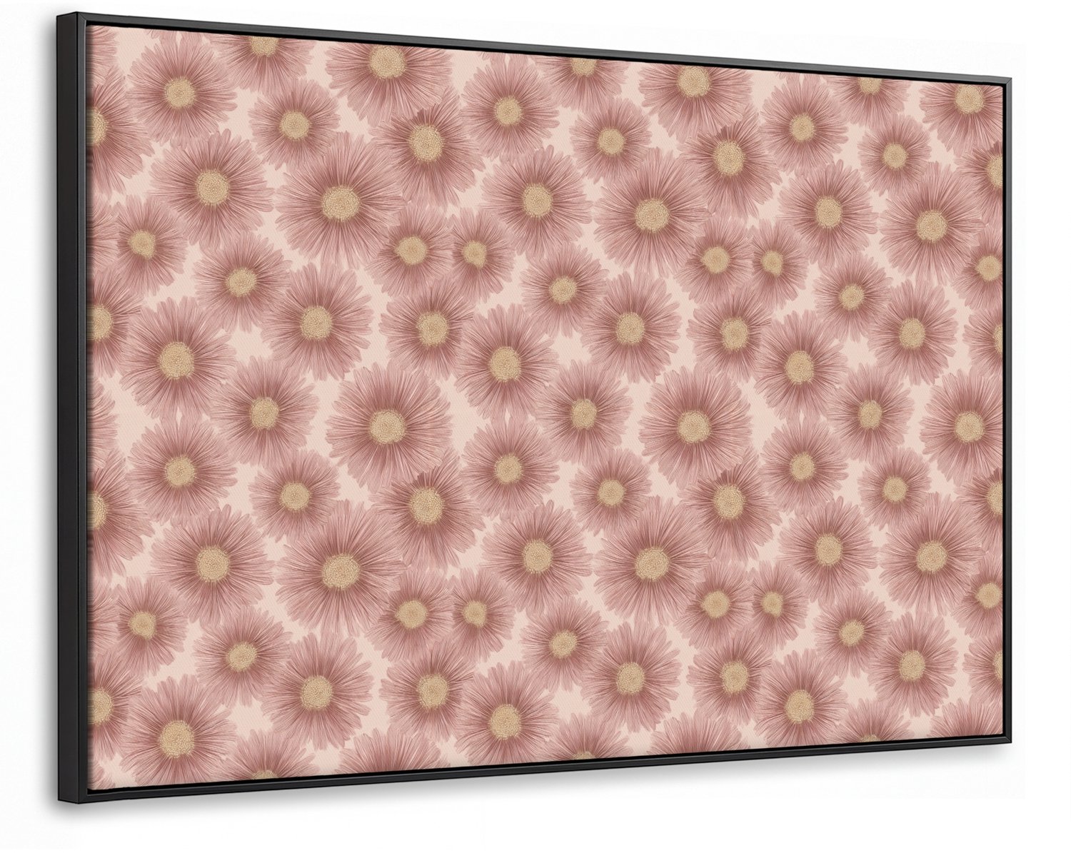 Canvas Schilderij met Baklijst XXL Canvas Schilderij met Baklijst 140x90cm - Gerbera - Bloemen - Roze - Muurdecoratie woonkamer - Slaapkamer decoratie - Kamer accessoires - Schilderijen op canvas met lijst groot