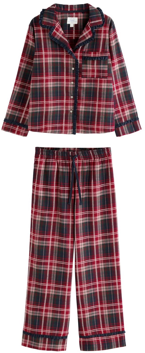 Next Dames - Matching Family kerstpyjama van flanel - Rood Red/Navy Check