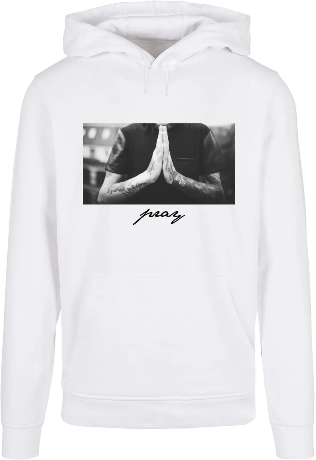 Hoodie Mister Tee Pray New Basic Wit