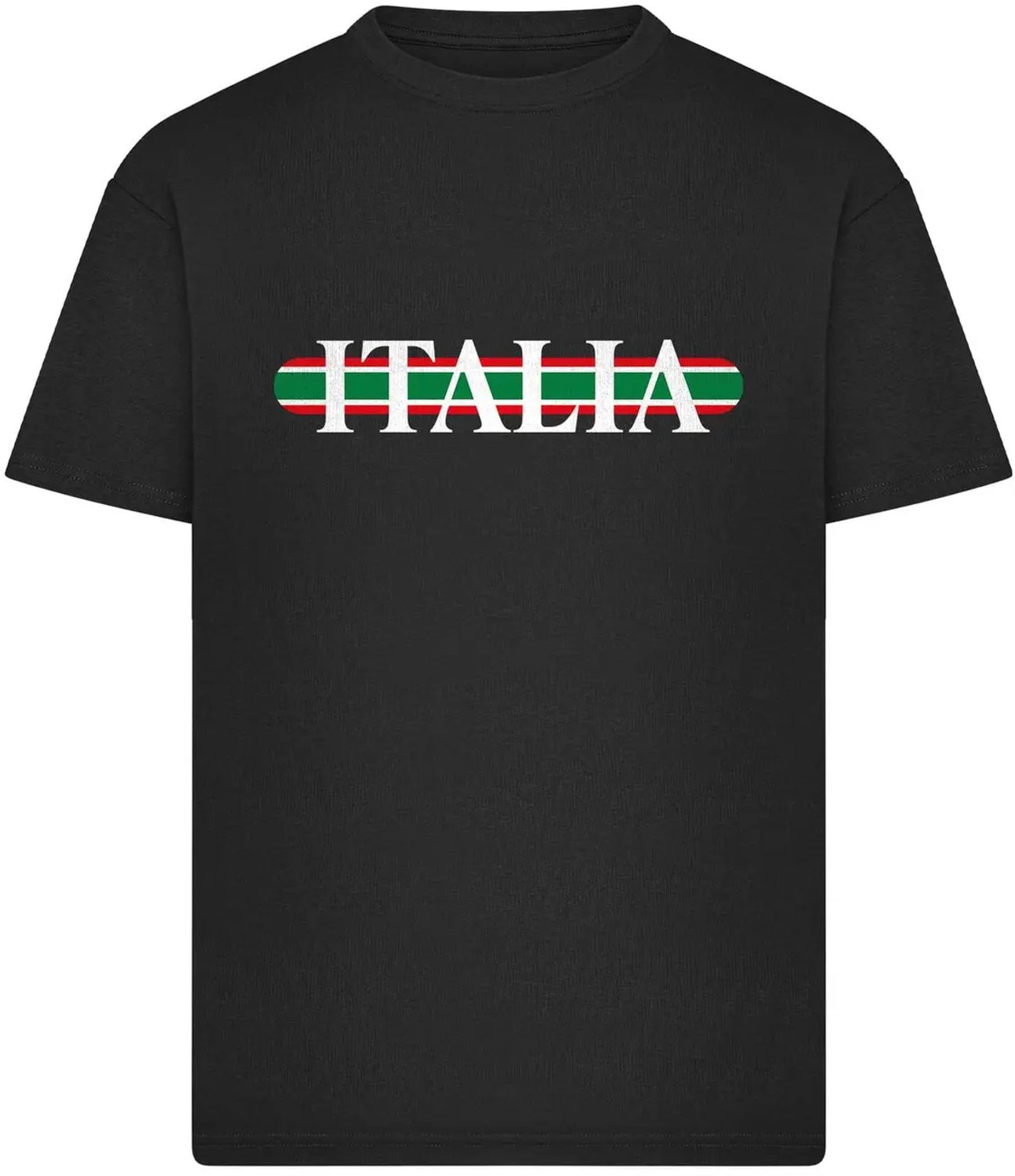 Oversized T-shirt Mister Tee Italia Stripes Zwart