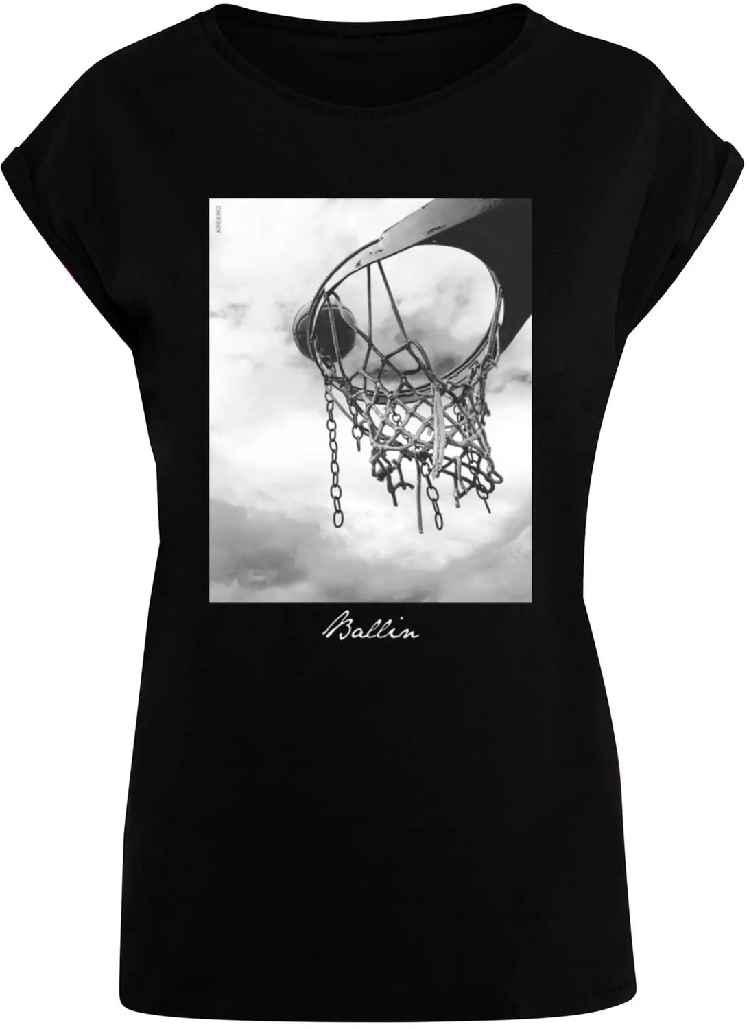 T-shirt dames Mister Tee Ballin 2.0 Zwart