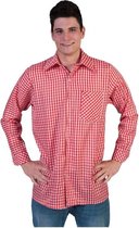 Rode geruite blouse voor heren 52-54 (l/xl)