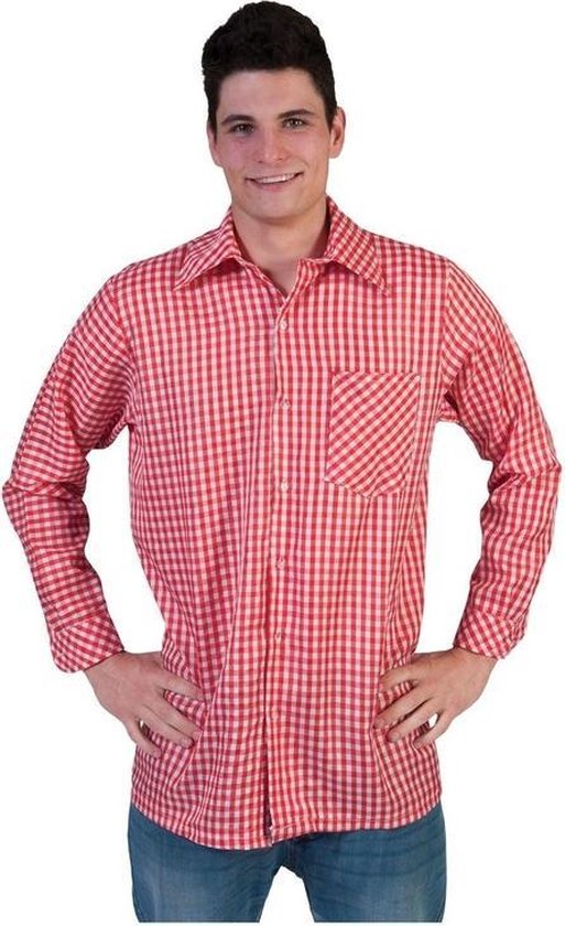 Rode geruite blouse voor heren 52-54 (l/xl) | bol.com