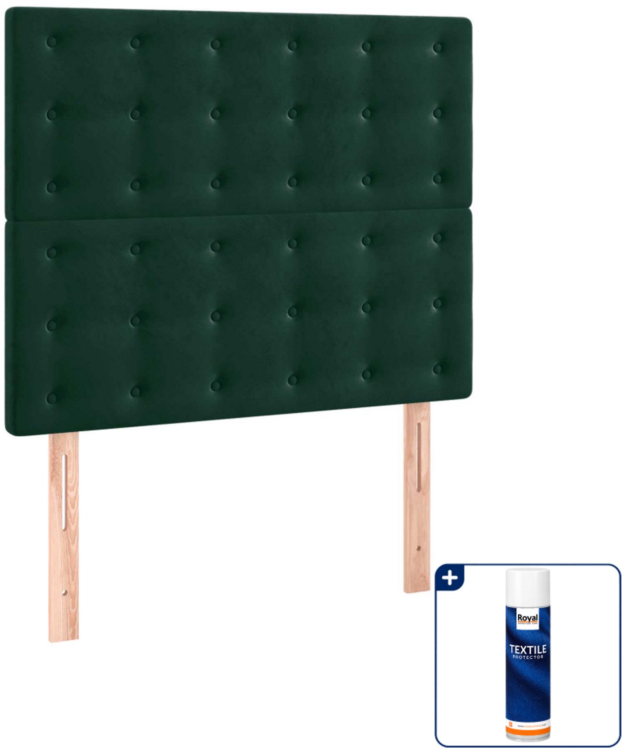 vidaXL bedframe - 120 x 190 cm - fluweel - donkergroen - Inclusief textielbeschermer 500 ml Bruin
