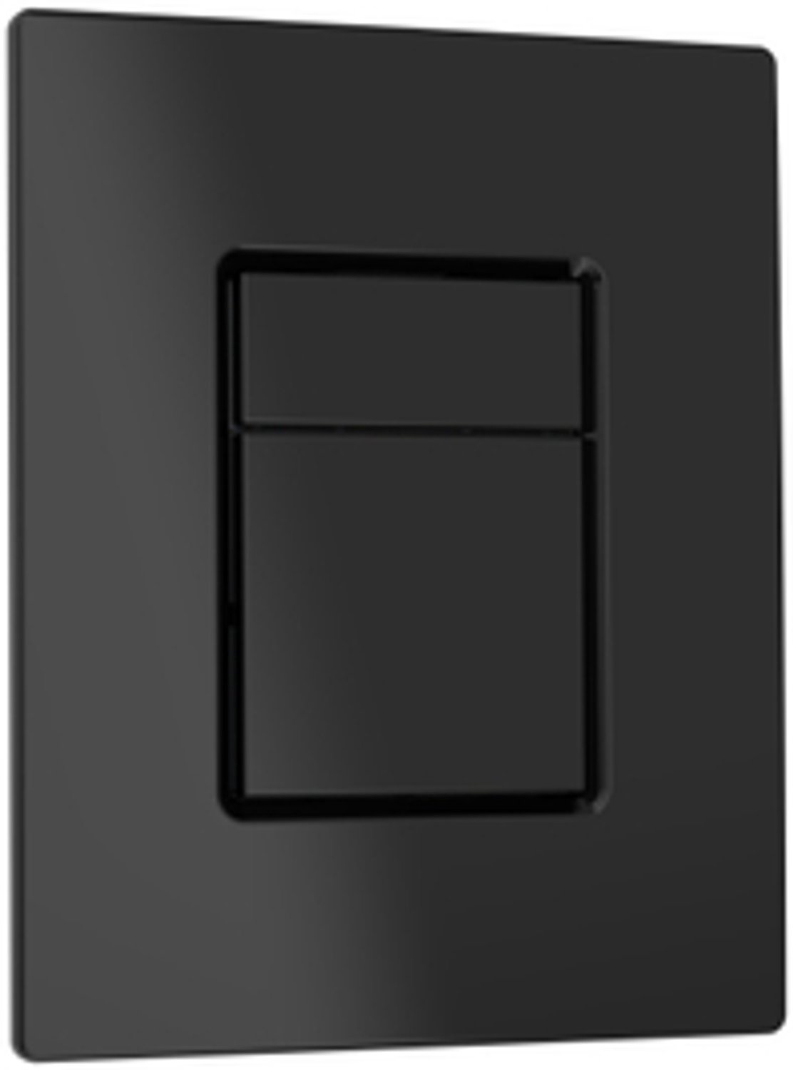 QeramiQ Push Glass Thin Bedieningspaneel - voor Grohe Skate - 2 knops - zwart