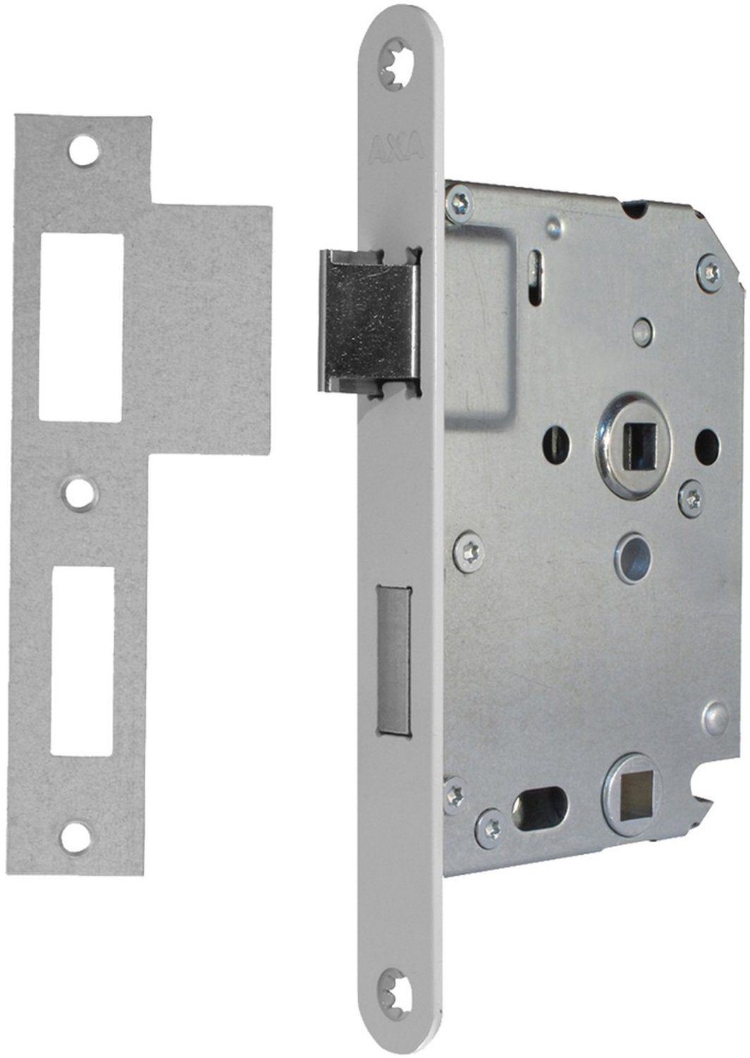 Axa WC-Slot Type 7165 - 63/8 - Geschikt voor Binnendeuren - Universeel Toepasbaar in Diverse Deursoorten - Afmeting 174 x 20 x 16 mm - Kleur Wit - Levering 1 Stuk in Blisterverpakking