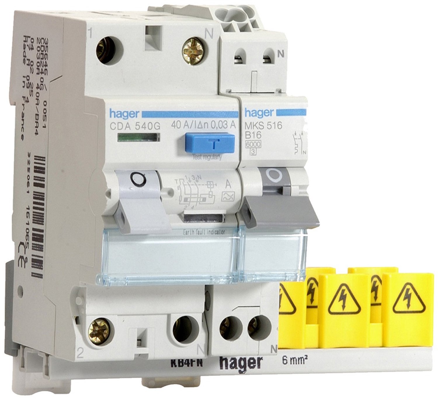 Hager VISION-inbouwunit met StroomonderbrekerS - VKS01COMBI - E32BB