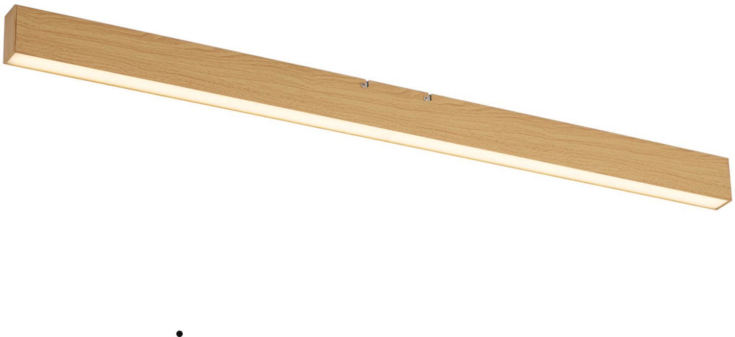 Qazqa led moderne plafondlamp, plafonniere - Keane - bruin, rechthoekig, 2700K - 4000K, warmwit - cool white, dimbaar, 113cm, ideaal als home-office,