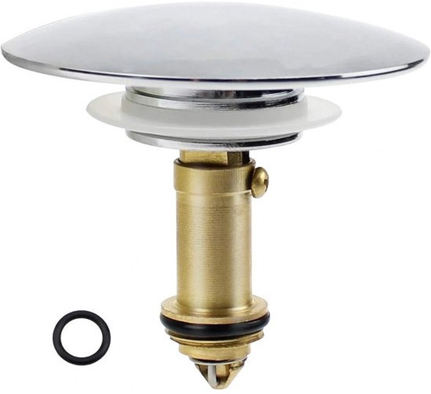 66mm badstop voor wasbak - Stop met ring - Pop-up click-clack afvoerstop