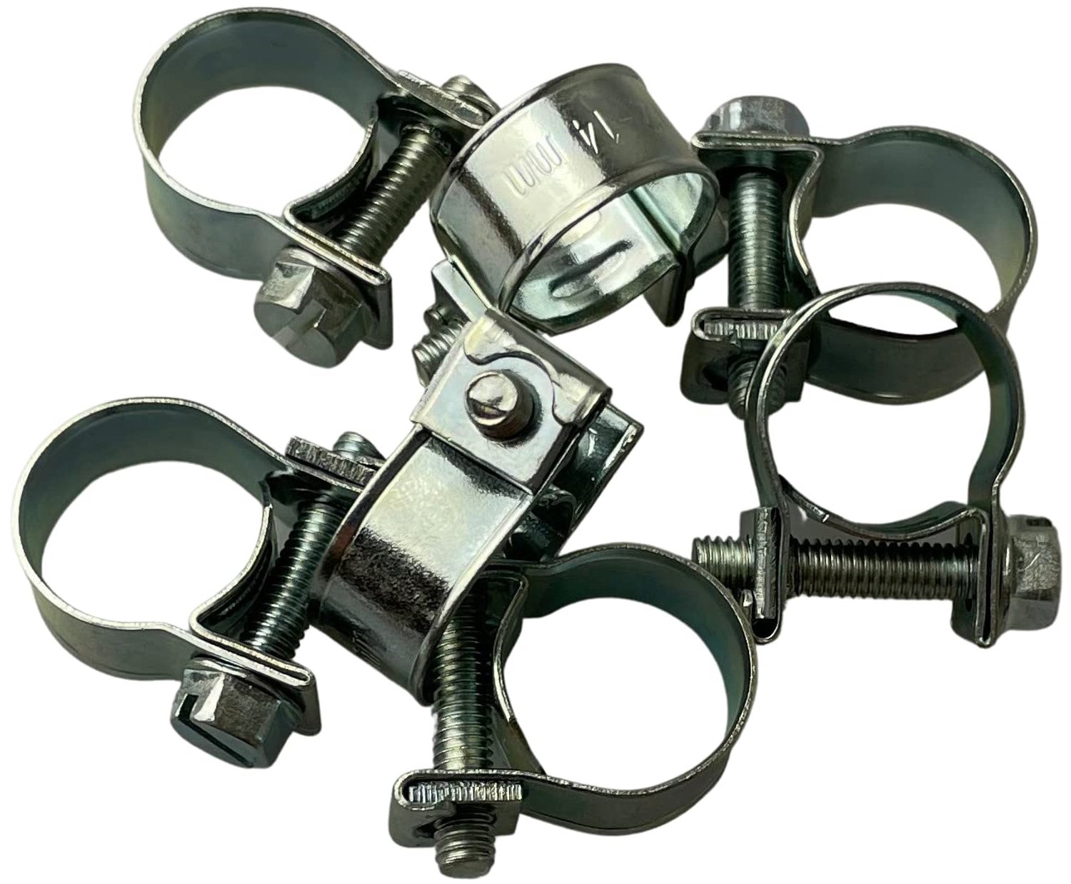 Slangklemmen 10 Stks/set 7Mm-20Mm - Verzinkt T-bout Mini - Voor Brandstofleidingen - ServiceTopper