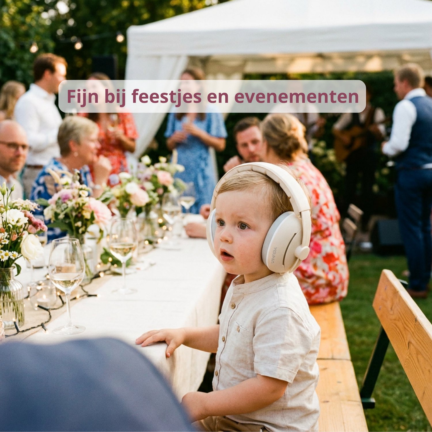 Youha Gehoorbescherming voor Baby's en Peuters - 2-in-1 Gehoorbeschermingsset - Geschikt van 0 tot 4 Jaar - Anti-Slip en Klitterband - Beige – foto 6