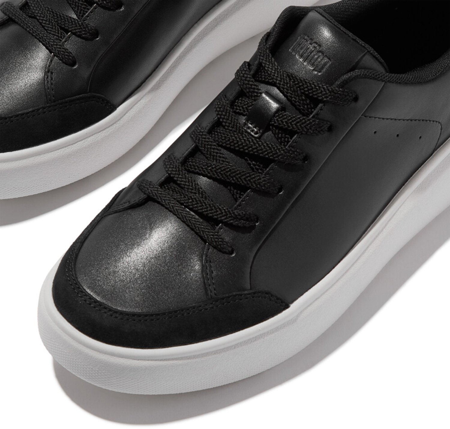 FitFlop Rtg Leather/Suede Sneakers Dames Sneakers - Zwart