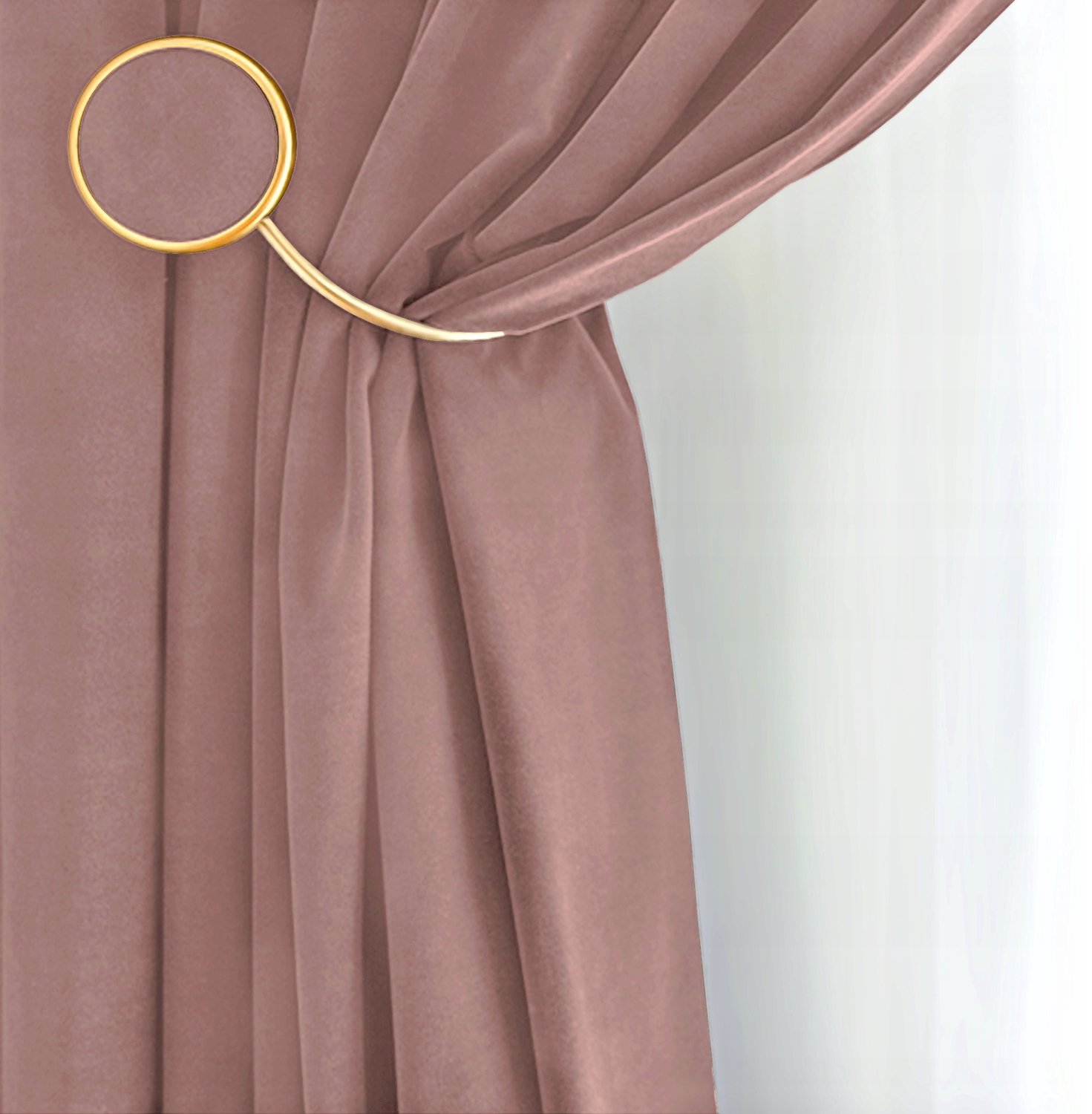 PRESTIQUA Velours Gordijn Salon 150x235cm - Verzwaringsgordijn Vuil Roze