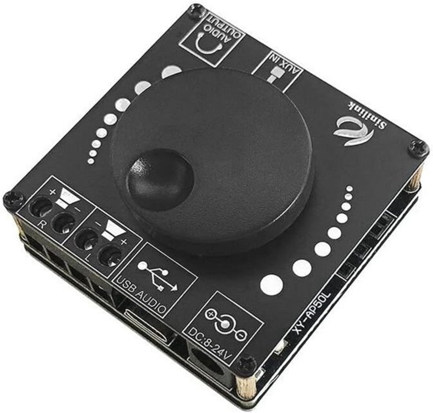 Mini Bluetooth draadloze powerversterkerboard - 50W x 2 stereoversterker met 3.5mm AUX en USB