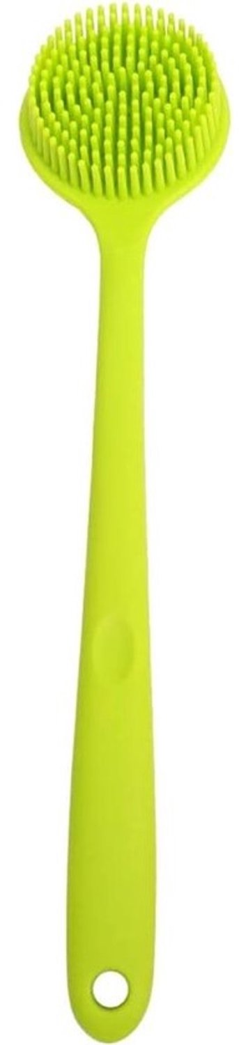 Badborstel met lange steel - Exfoliërende lichaamsborstel - Reinigen onder de douche - Dubbelzijdig ontwerp - 38 cm - Groen