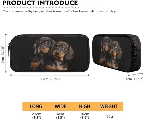 Grote Zipper Pencil Case voor Kinderen en Tieners met Dierenontwerp — afbeelding 4