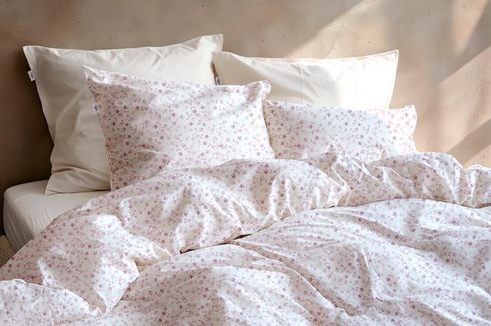 Zohome Dekbedovertrek Ludovico - Pink - Bloemen - Dekbedovertrek 240x200/220 cm - 100% Microvezel - Lits-Jumeaux van Merkloos — afbeelding 5