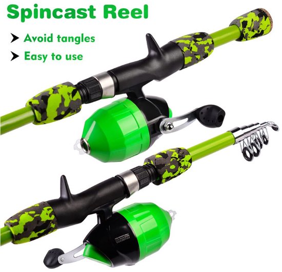 Kinder Visstokset met Spincast Reel en Tackle Box — afbeelding 4
