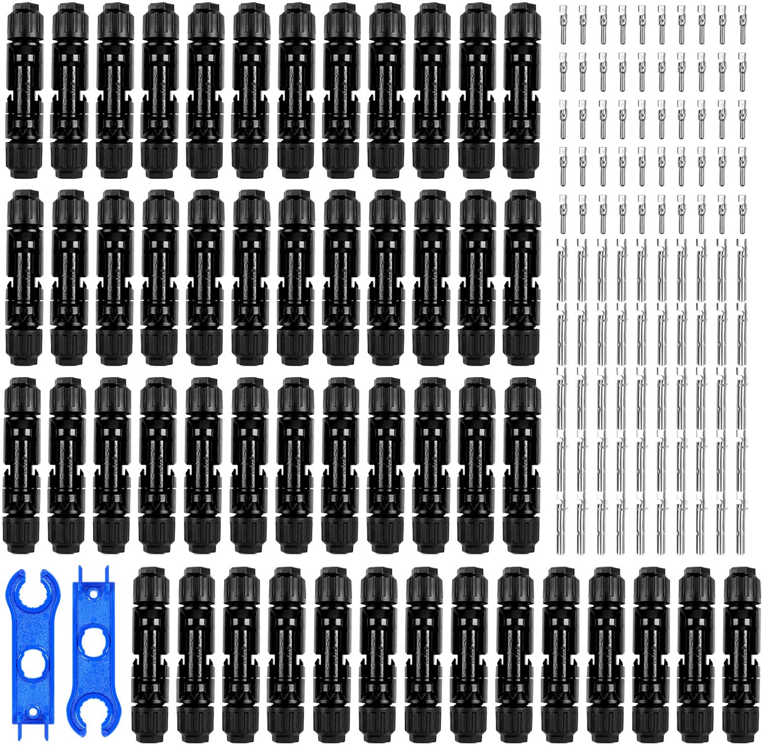 50 Pairs Zonnepaneel Stekkers met 2 Wrenches