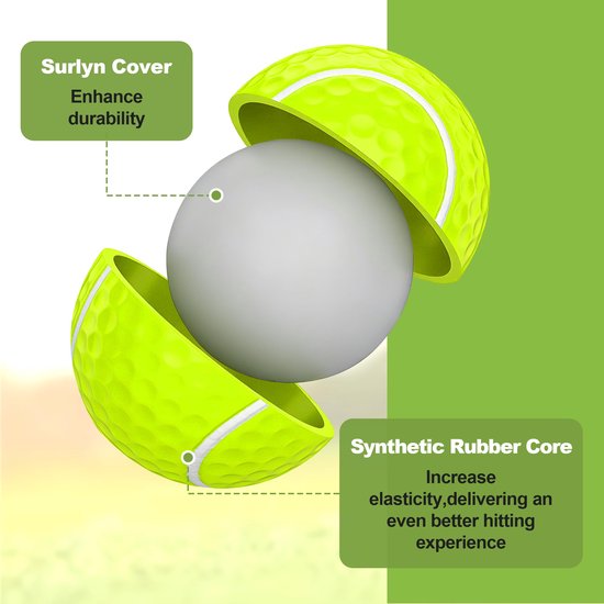 Set van 6 Grappige Golfballen met Harde Buitenlaag — afbeelding 5