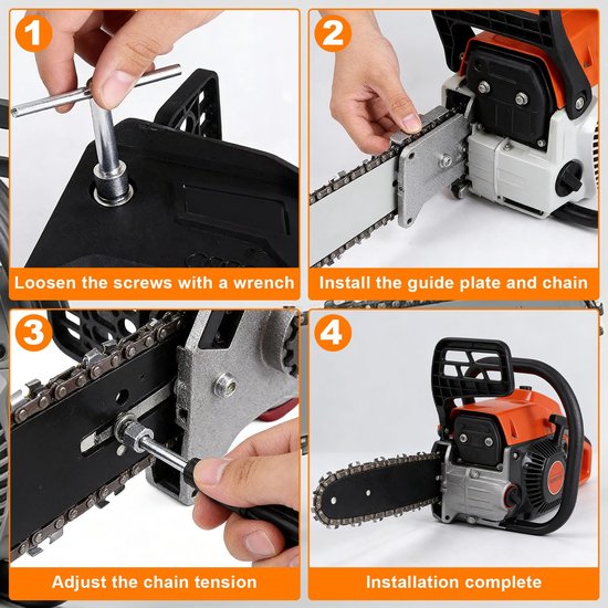 Mini-kettingzaag Kettingen 4 Stuks - Compatibel met Stihl GTA 26 - 4 Inch (10 cm) - 1/4 Inch LP - 1,1 mm Dikte - 28 Aandrijfschakels - Zaagketting — afbeelding 3