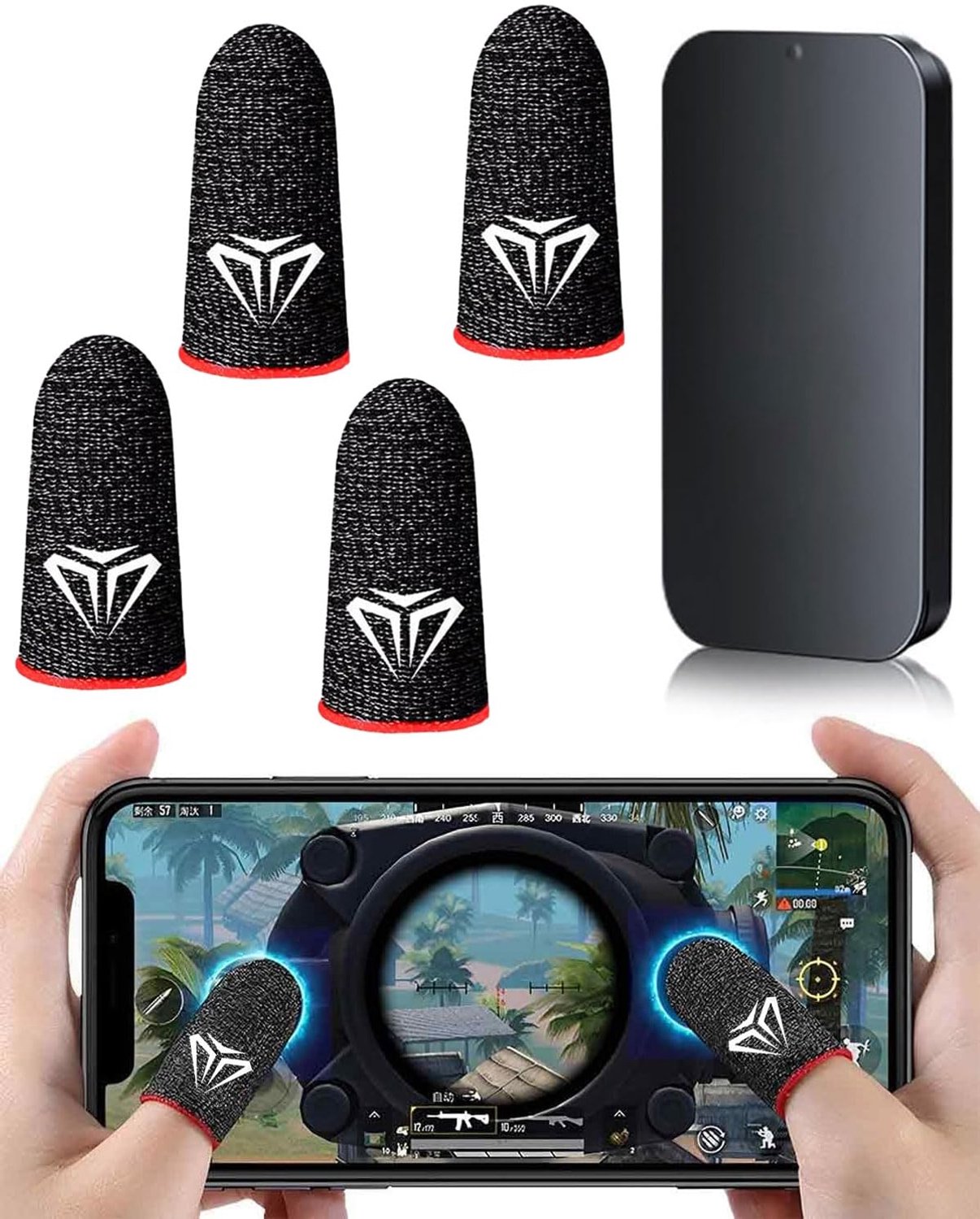 4 Stuks Telefoon Beschermhandschoenen - Antizweet en Aanraakscherm