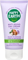 Happy Earth Anti-Age Dagcrème - 100% Natuurlijk - Met Bakuchiol & Hyaluronzuur - Tegen Lijntjes & Rimpels - Gezichtsverzorging - 50 ml