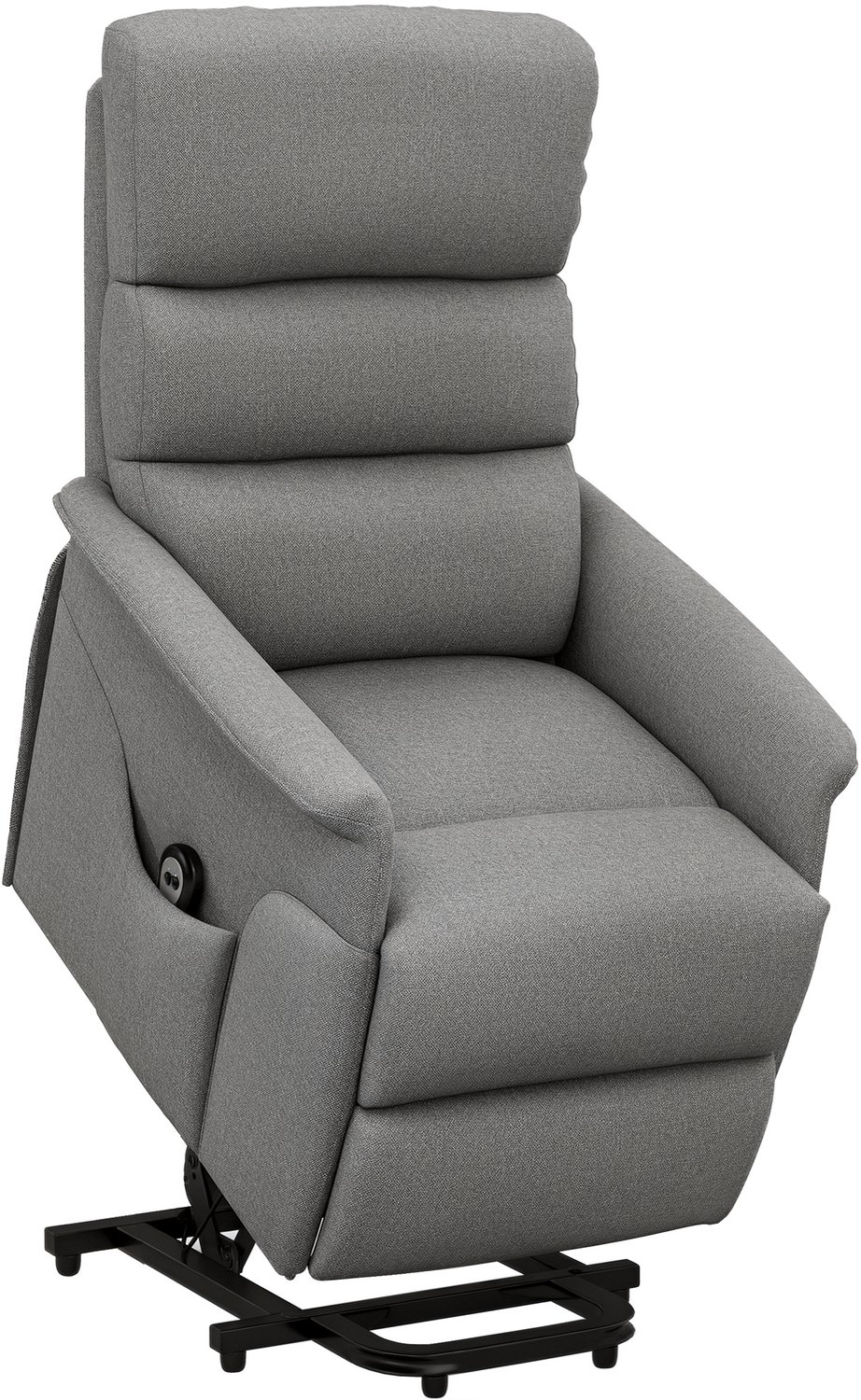 Homcom Elektrische TV-Relaxfauteuil met Sta-op Functie - Relaxstoel, Sta-op-stoel, Ligfauteuil - Grijs