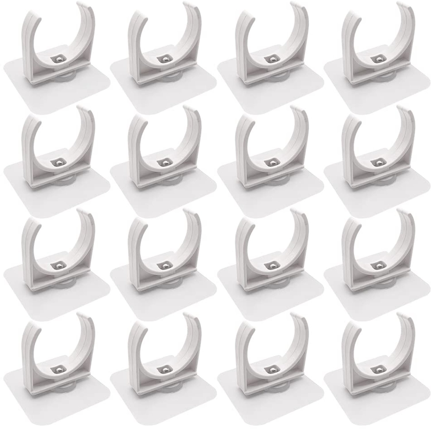 16 Stuks PVC Zelfklevende Slangklemmen - Voor Waterleidingen, Wit