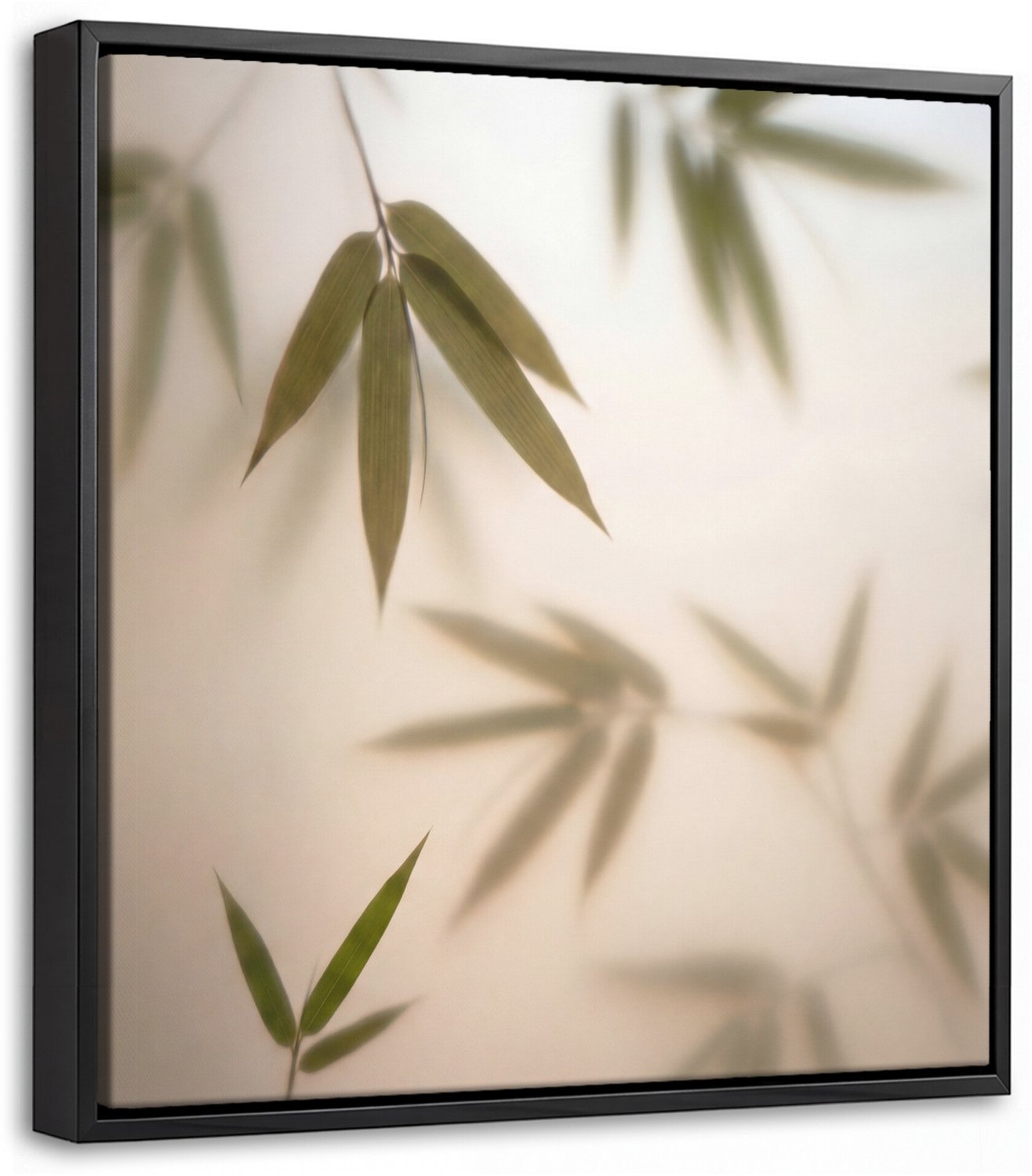 Canvas Schilderij met Baklijst - Planten - Bladeren - Natuur - Groen
