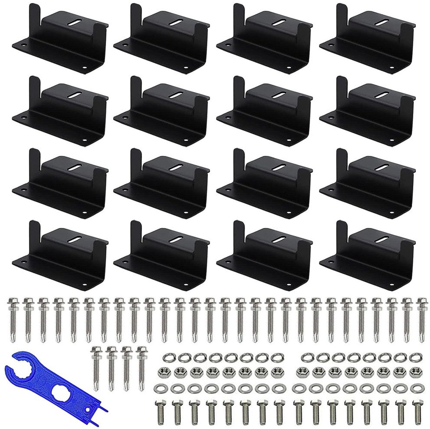 Set van 16 Zonnepaneel Beugels met Montage Accessoires
