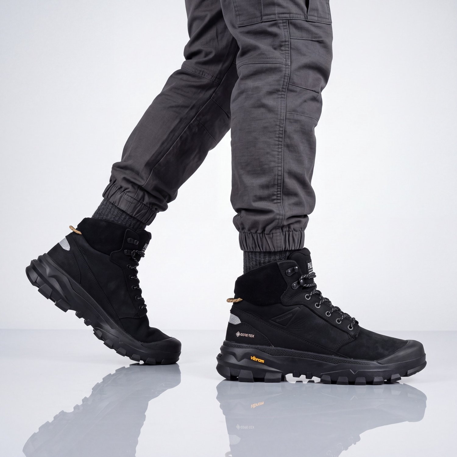 Palladium Pallarider Mid GTX Gore-Tex Heren Boots Laarzen Leer 79575-008-M Zwart