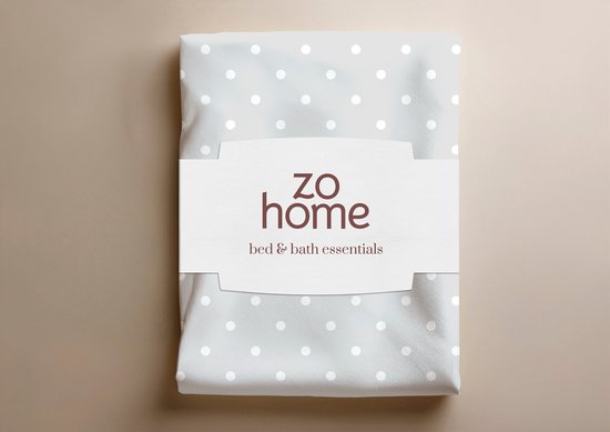 Zohome Dekbedovertrek Punta Di Cotone - Grijs - Tweepersoons - Dekbedhoes van 100% Katoen - Punten - 200x220 + 2 slopen 60/70 cm van Merkloos — afbeelding 3